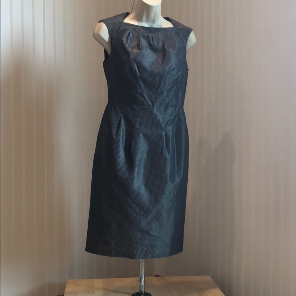 Banana Republic Pinstripe Metallic Sheen Dress